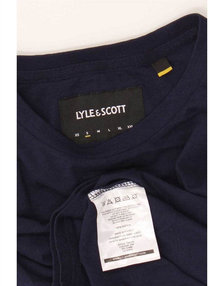Lyle & Scott Muška majica kratkih rukava Mala tamnoplava pamuk