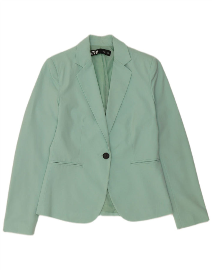 Zara ženski sako sa 1 gumbom EU 34 2XS tirkizni poliester