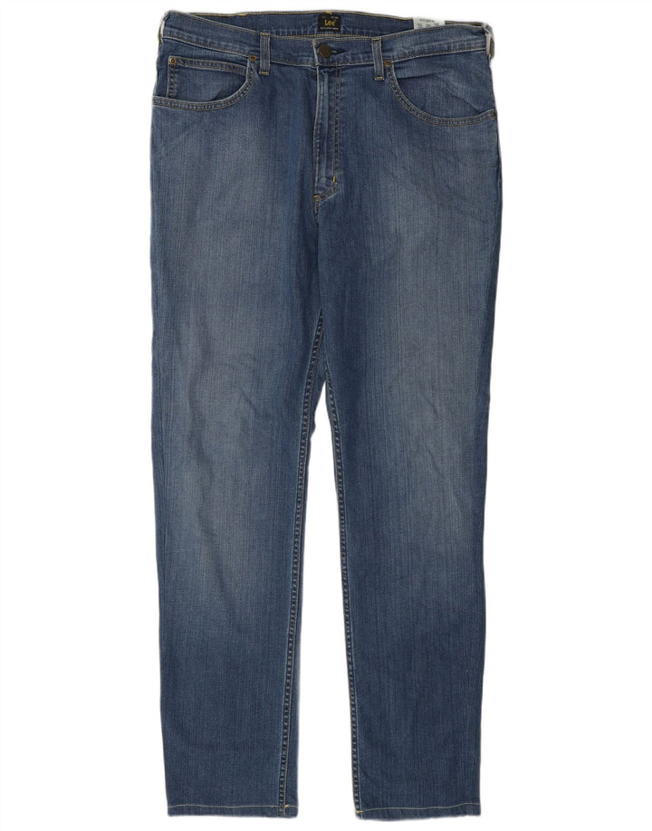 Lee Mens Brooklyn Straight Jeans W36 L32 Plavi pamuk