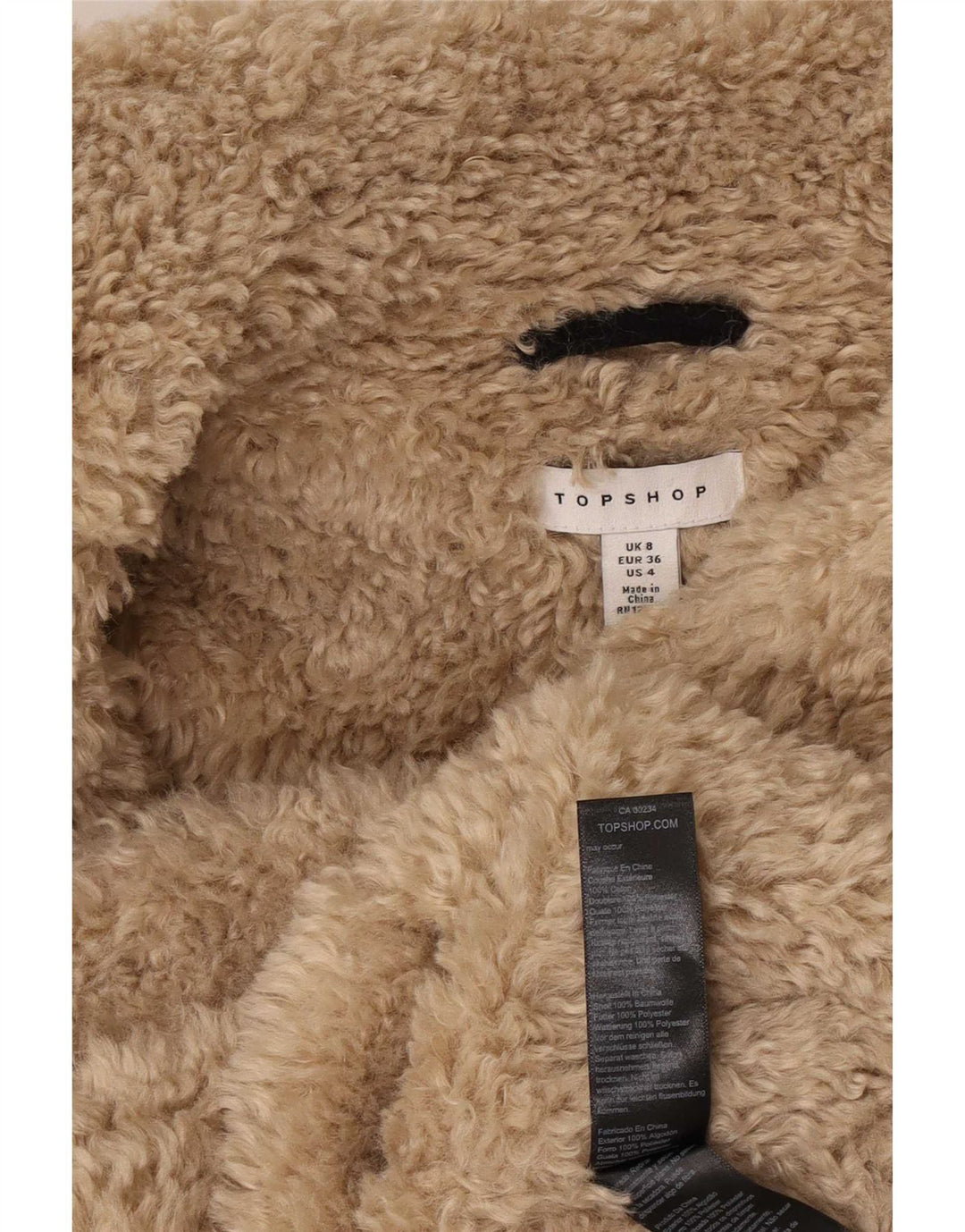 Topshop velika ženska jakna od samta UK 8, mala crna boja