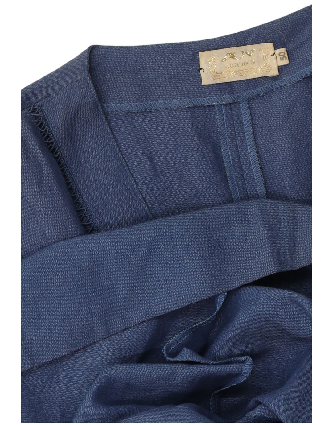Vintage ženska haljina na omot IT 50 XL plava