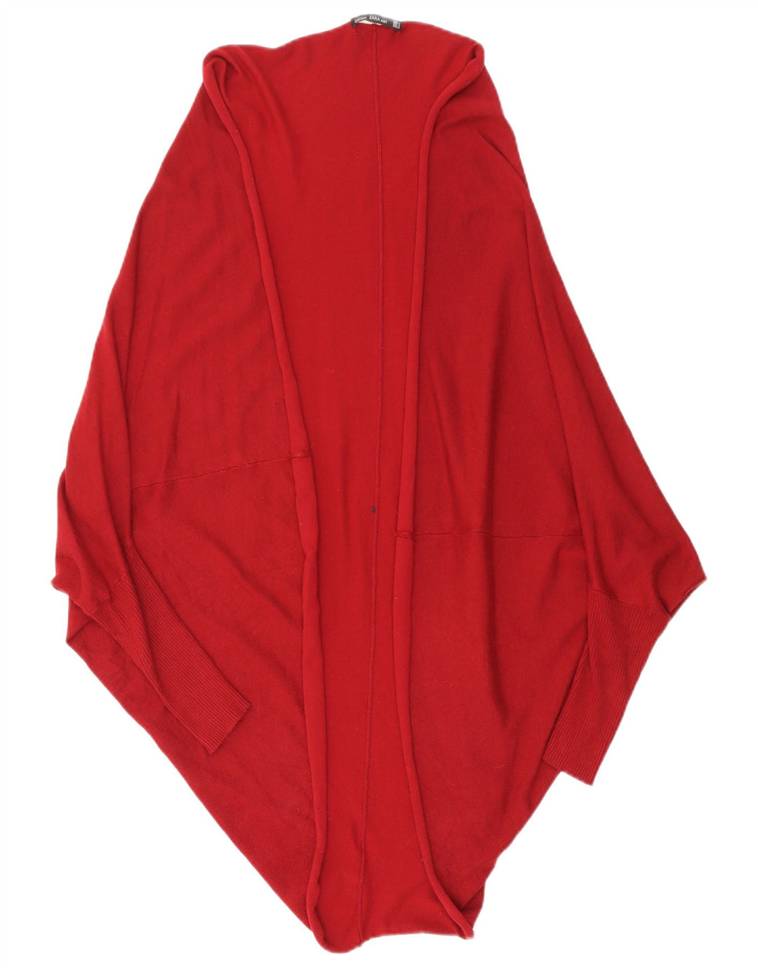 ZARA ženski dugi otvoreni kardigan pulover UK 14 srednje kestenjaste boje