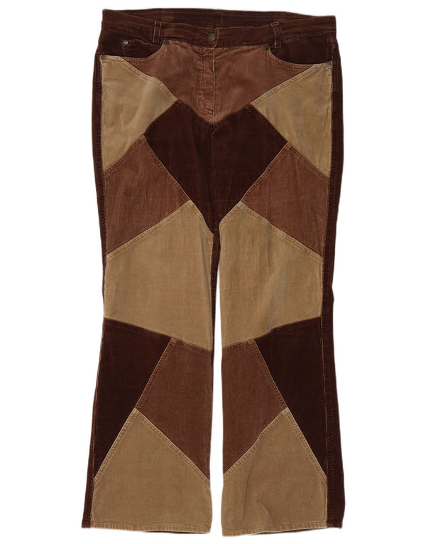 Vintage ženske hlače od samta UK 18 XL W38 L30 Smeđe boje