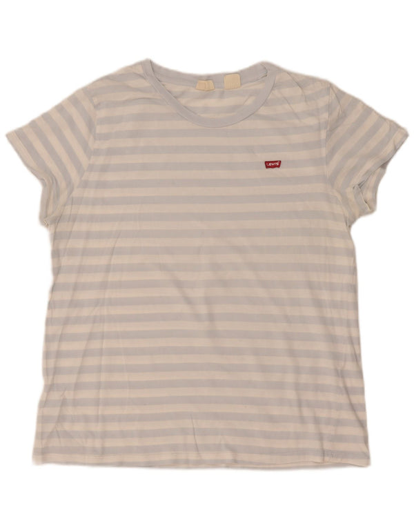 Levi's ženska majica kratkih rukava UK 16 velike plave pruge