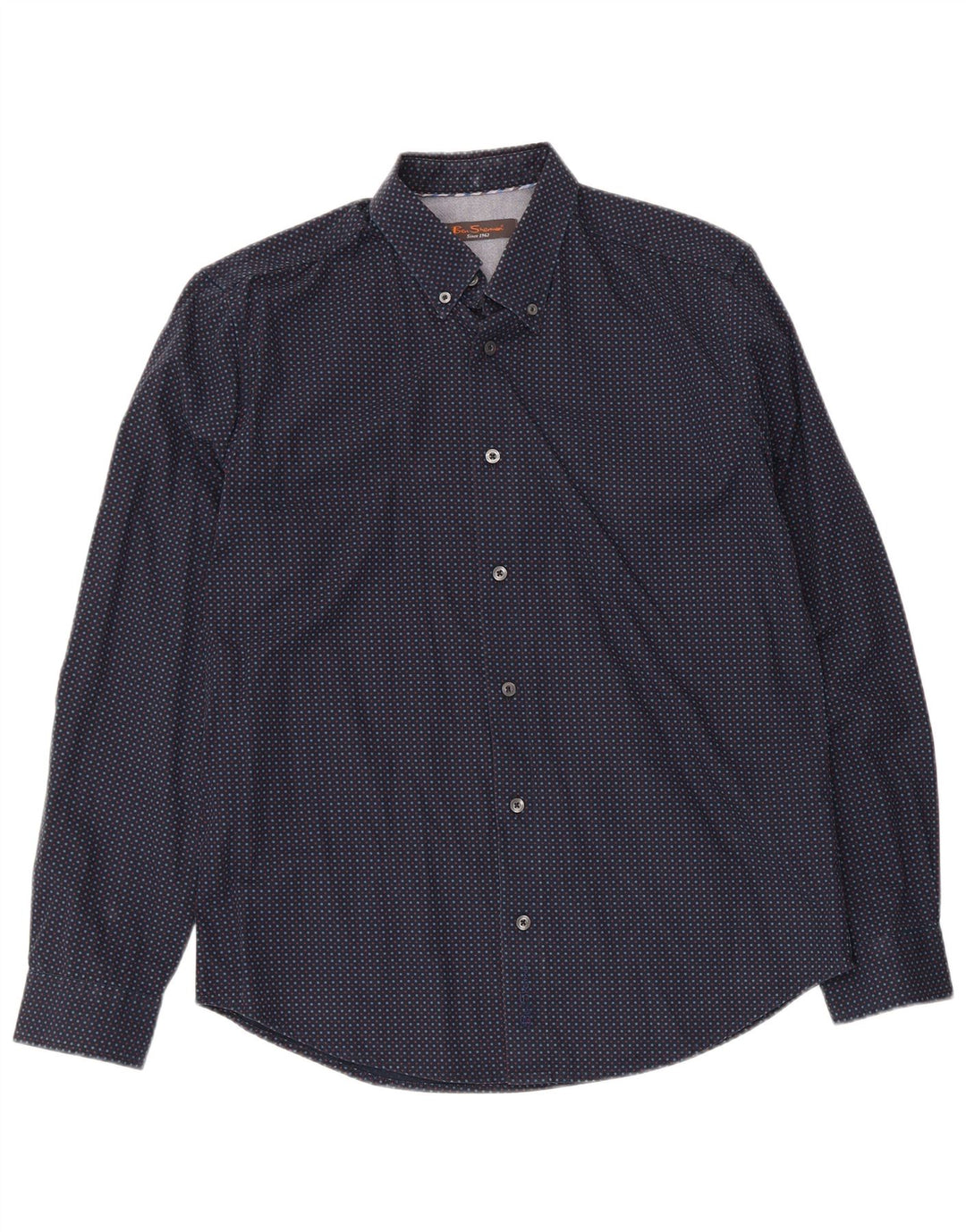 Ben Sherman muška košulja srednje tamnoplave boje na točkice