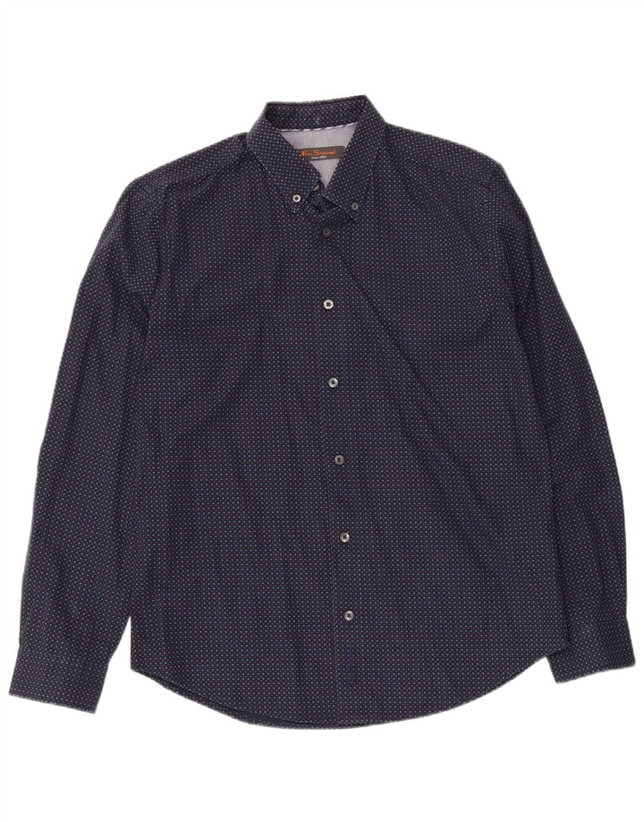 Ben Sherman muška košulja srednje tamnoplave boje na točkice