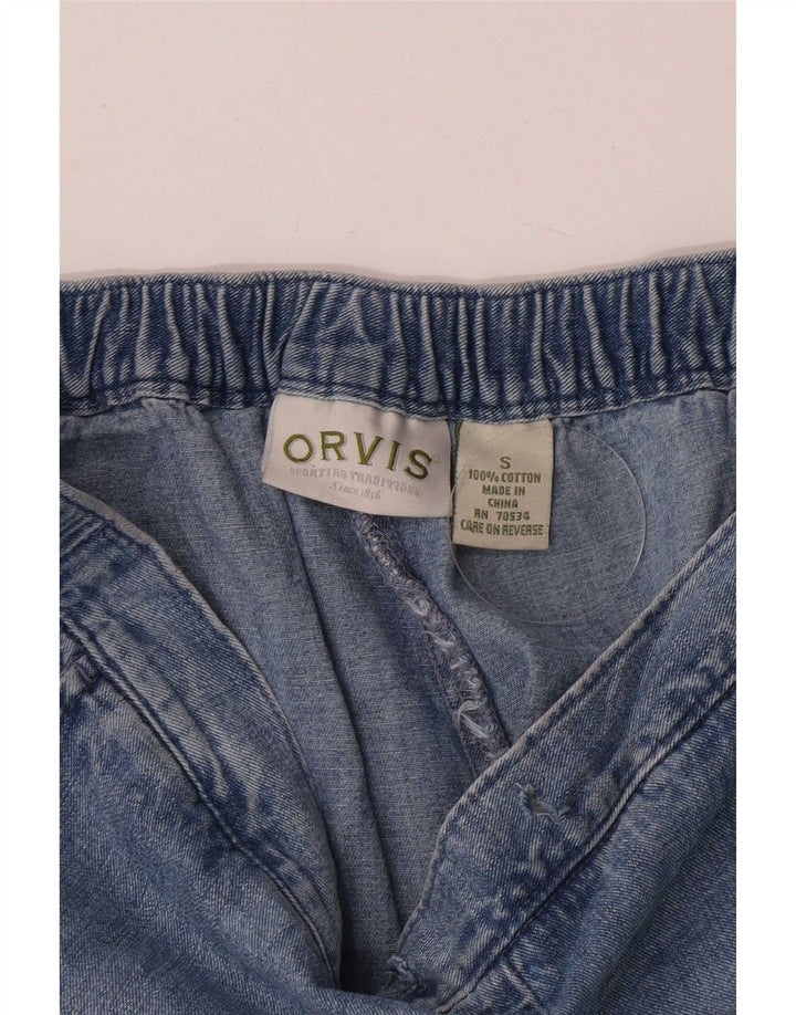 Orvis ženske obične ravne traperice male W32 L25 plavi pamuk