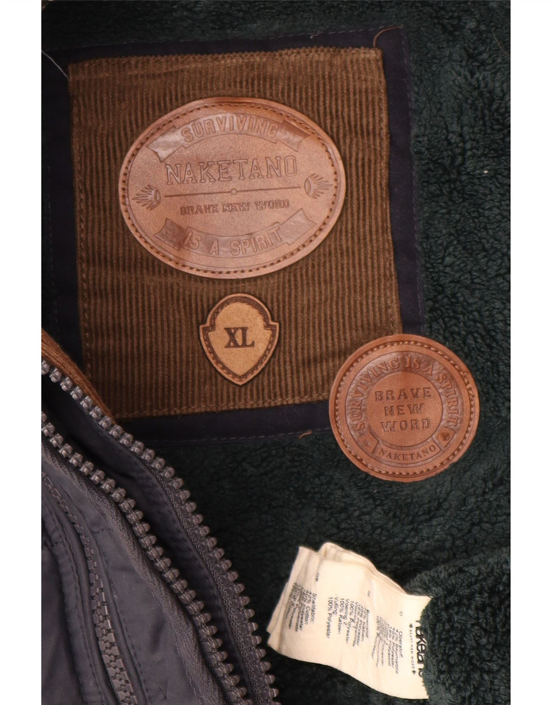 NAKETANO Ženska podstavljena jakna s kapuljačom UK 18 XL tamnoplavi poliester