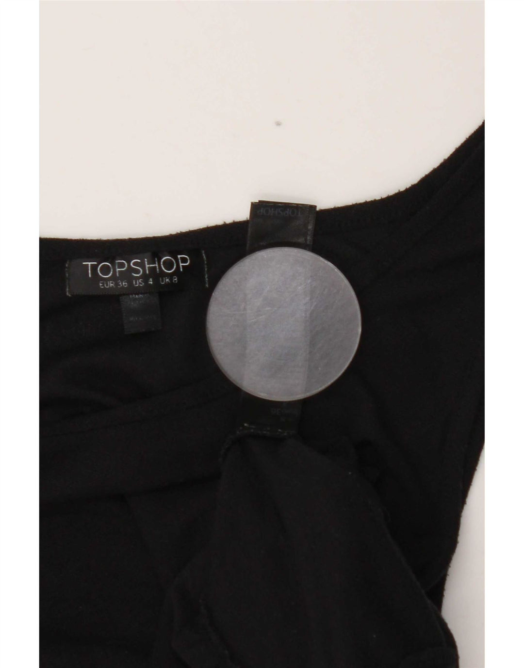 Topshop ženski prsluk UK 8 mali crni poliester