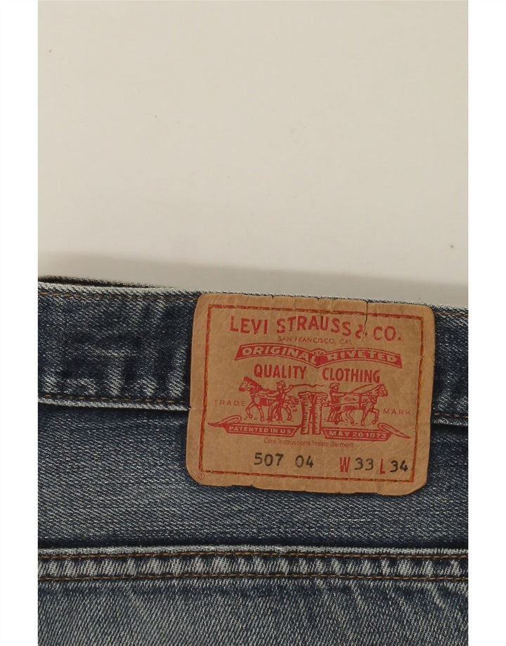 LEVI'S muške 507 traper kratke hlače W33 srednje plavi pamuk