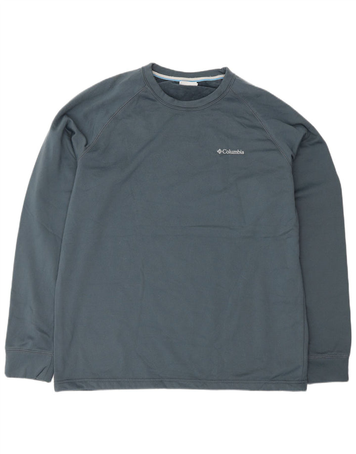 COLUMBIA Muški džemper od trenirke Veliki tamnoplavi poliester