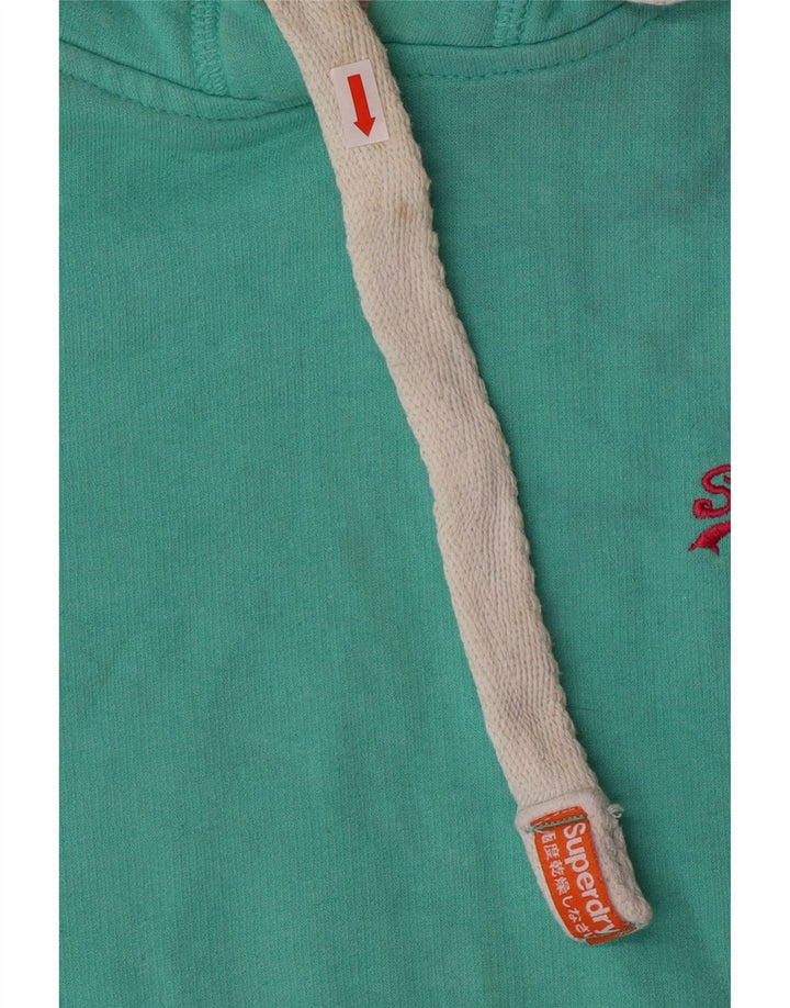 Superdry ženska majica s kapuljačom UK 12 Srednje tirkizni pamuk