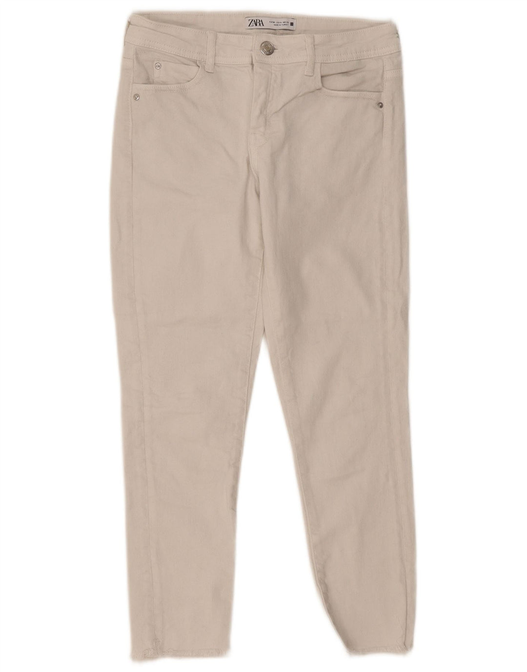 ZARA Ženske skraćene traperice EU 36 XS W26 L24 Bijele