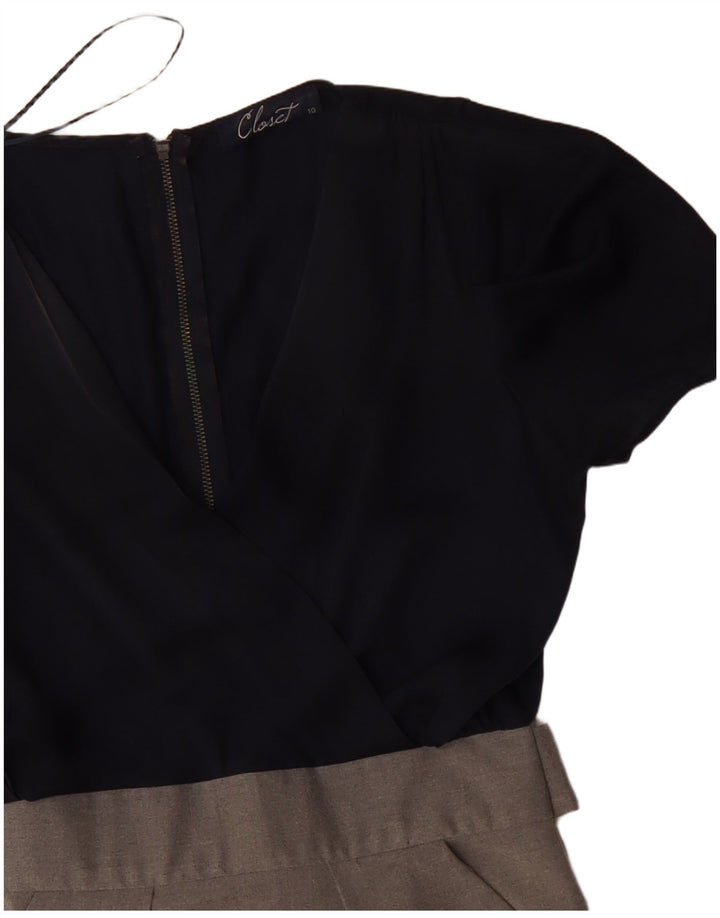 ORMARI Ženska preklopna haljina UK 10 Mala tamnoplava poliesterska boja