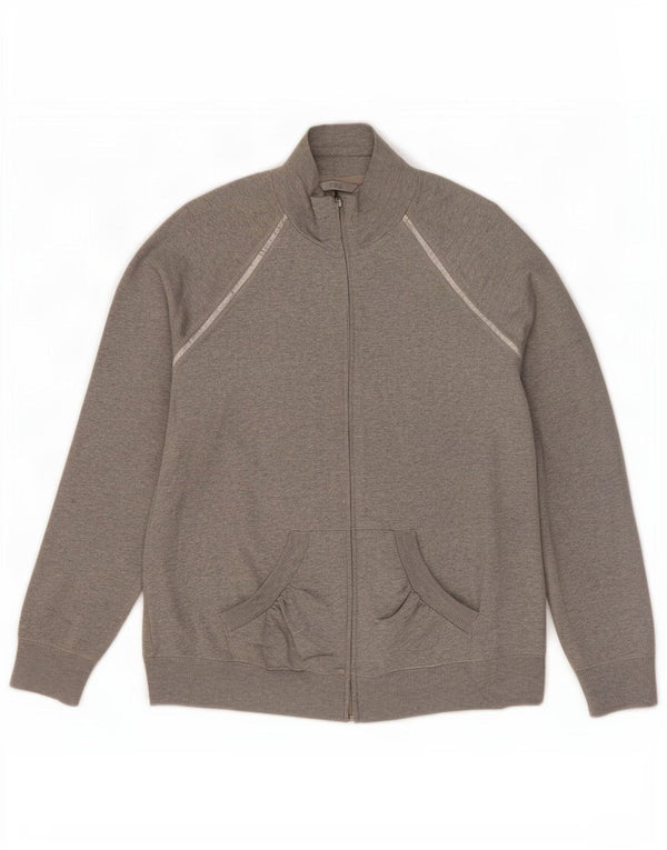 Marks & Spencer ženska gornja jakna trenirke UK 16 Large Grey Cotton