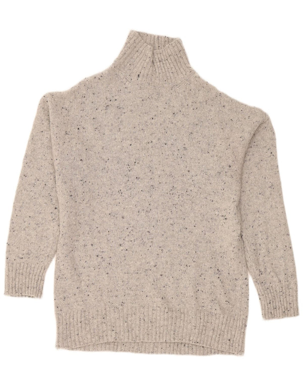 Zara ženski pulover s velikim ovratnikom UK 10 Small Grey Flected