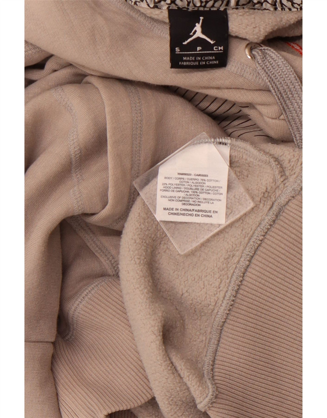 JORDAN Muška majica s kapuljačom s kapuljačom, mali sivi pamuk