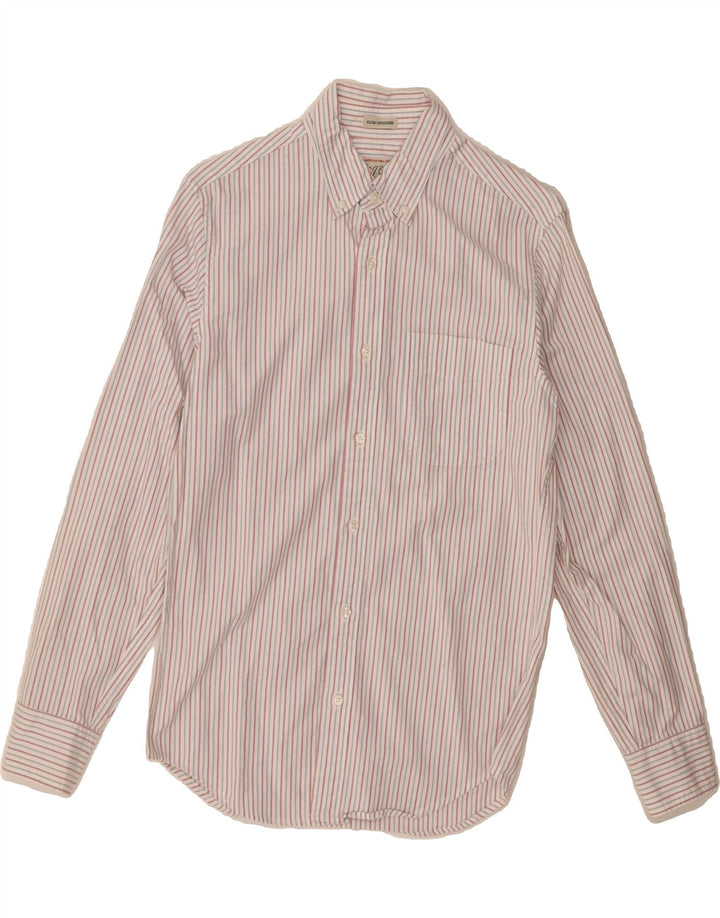 J. CREW Mens Slim Shirt XS Red Striped Cotton Vintage J. Crew and Second-Hand J. Crew from Messina Hembry 
