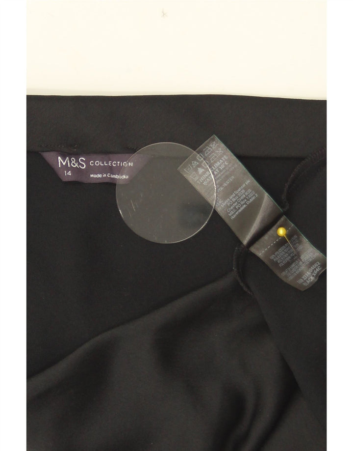 Marks & Spencer ženska suknja A-kroja UK 14 velika W33 crni poliester