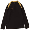Nike Boys Dri Fit Zip Neck Pullover Top Trenirka 8-9 Years Small Black