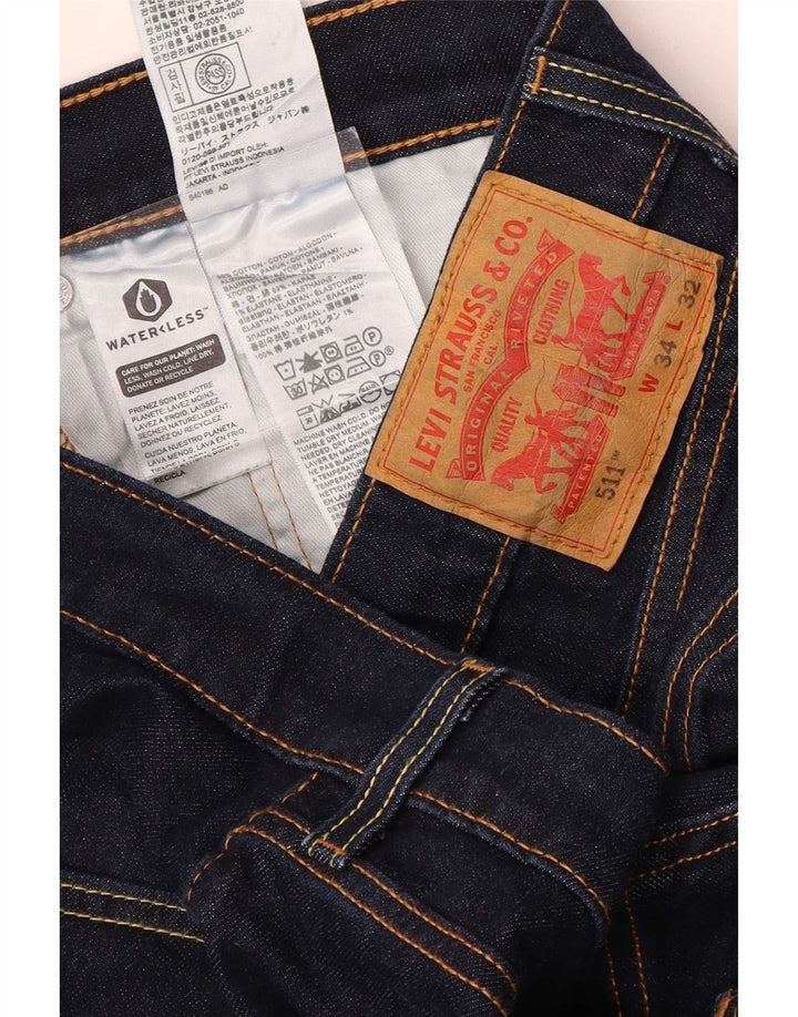 Levi's muške 511 uske traperice W34 L32 tamnoplavi pamuk