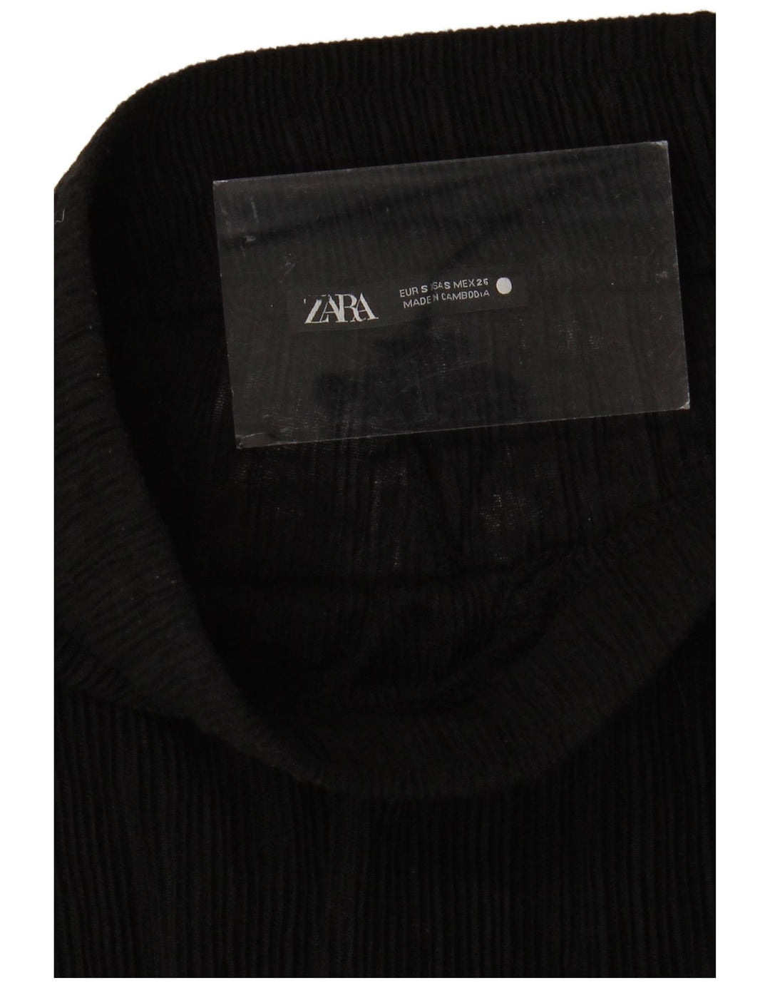 Zara ženske prozirne široke hlače male W24 L31 crne