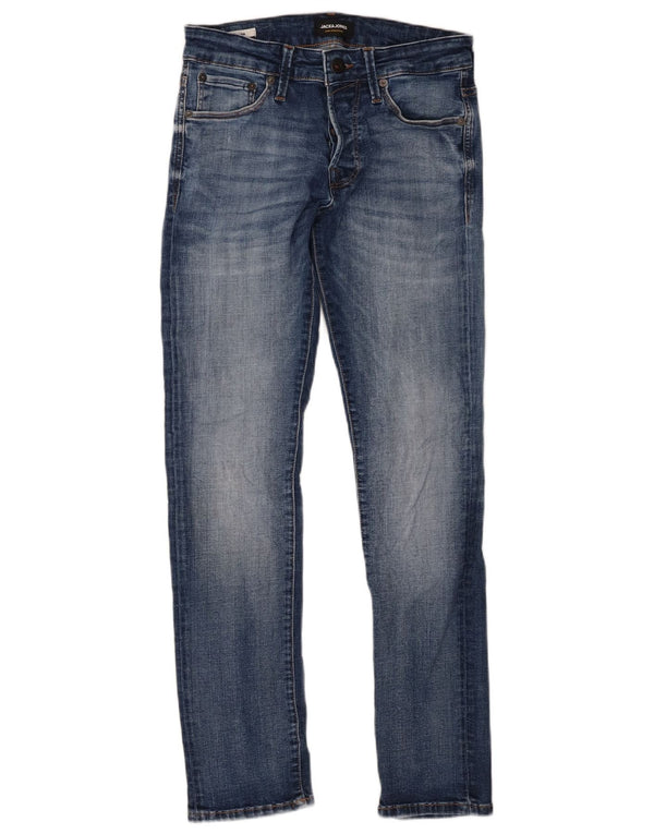 Jack & Jones muške uske traperice GLENN W28 L30 plavi pamuk