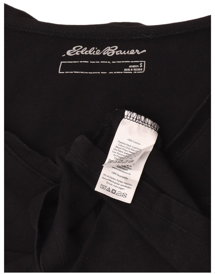 Eddie Bauer Ženska majica dugih rukava UK 10 Mala crna pamuk