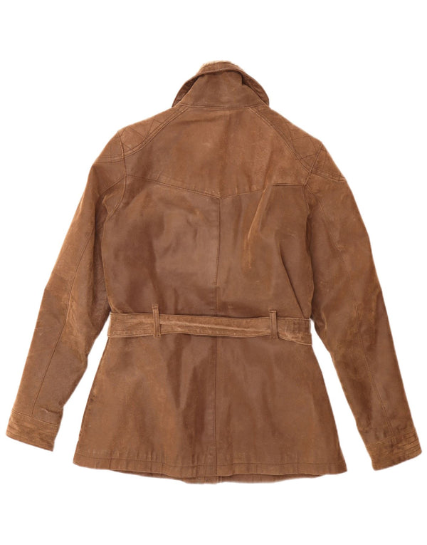 Fat Face ženska vintage fit kožna jakna UK 12 srednje smeđa