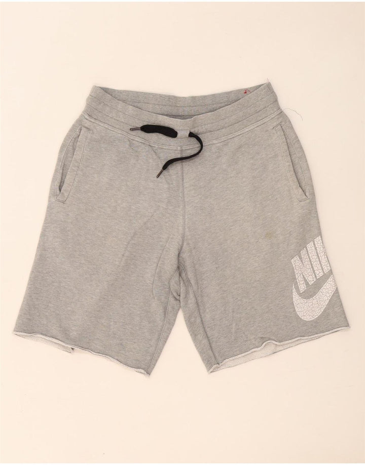 Nike muške grafičke sportske kratke hlače srednje sive boje od pamuka