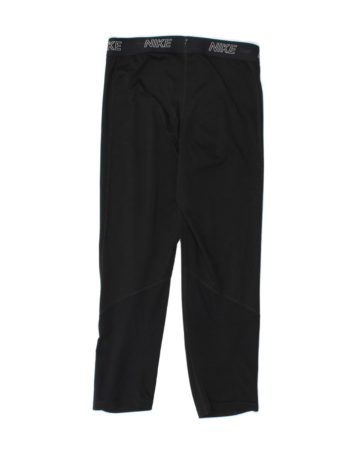 NIKE Womens Dri Fit Graphic Capri Leggings UK 8 Small  Black Polyester Vintage Nike and Second-Hand Nike from Messina Hembry 
