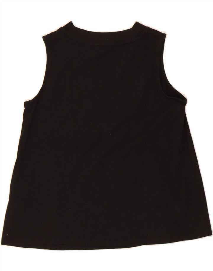 JOULES Womens Vest Top UK 12 Medium Black Vintage Joules and Second-Hand Joules from Messina Hembry 