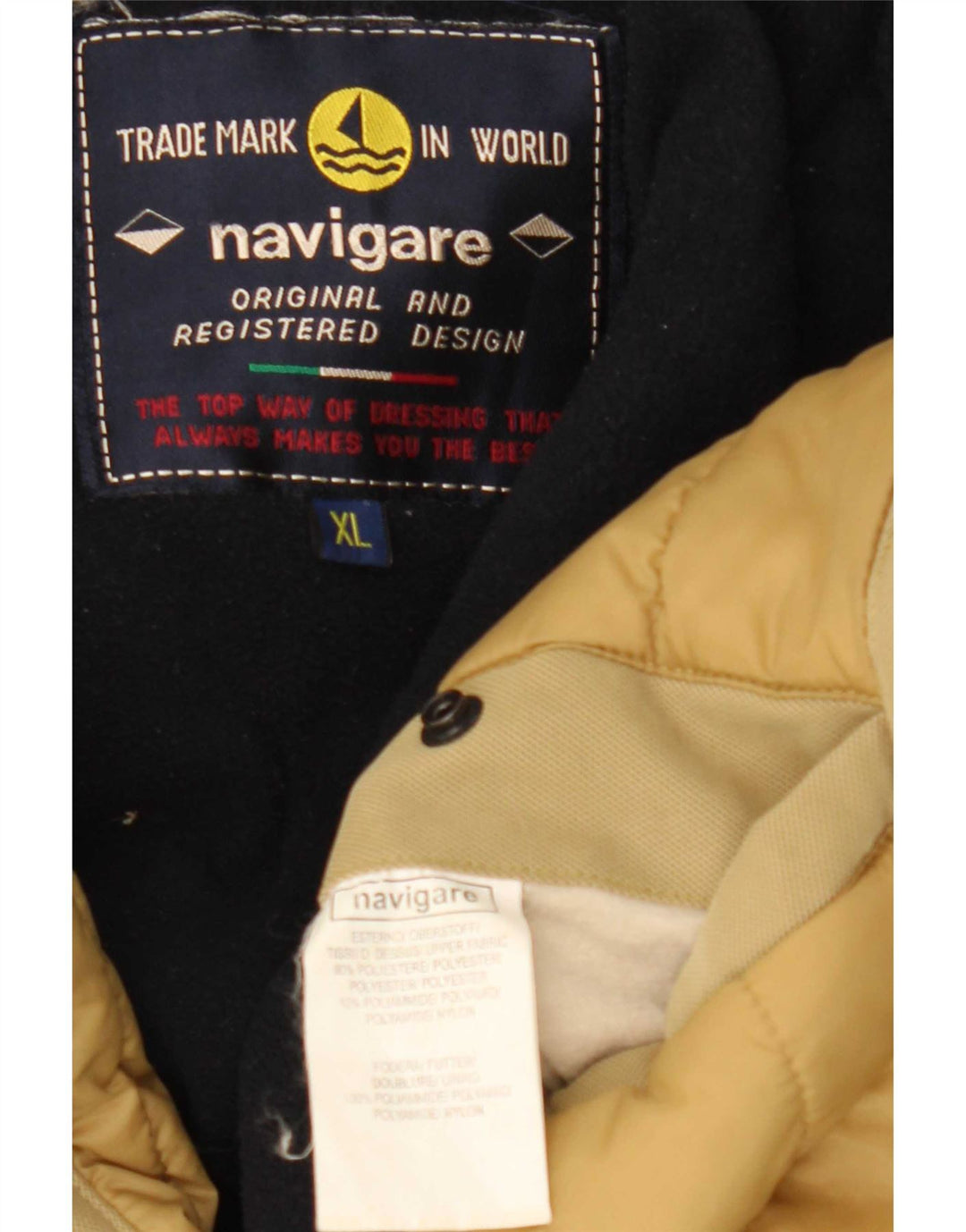 Navigare muška jakna vjetrovka UK 42 XL bež poliester