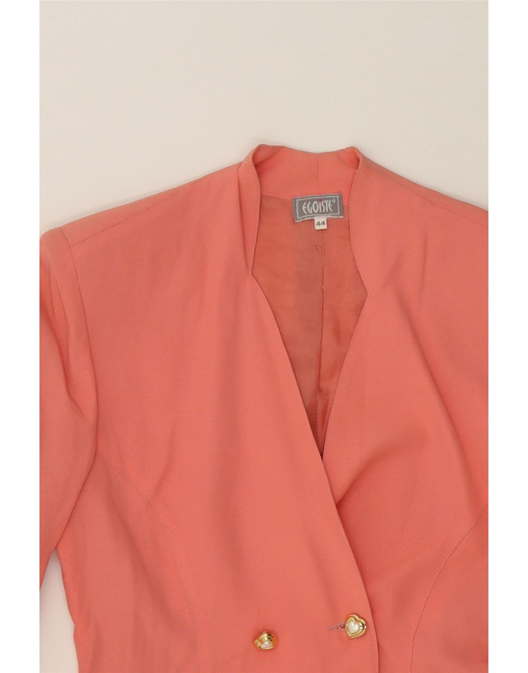 EGOISTE Womens Double Breasted Blazer Jacket IT 44 Medium Pink Vintage Egoiste and Second-Hand Egoiste from Messina Hembry 