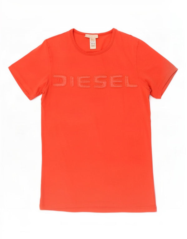 Diesel Ženska majica kratkih rukava s grafičkim motivima UK 14 Veliki crveni pamuk