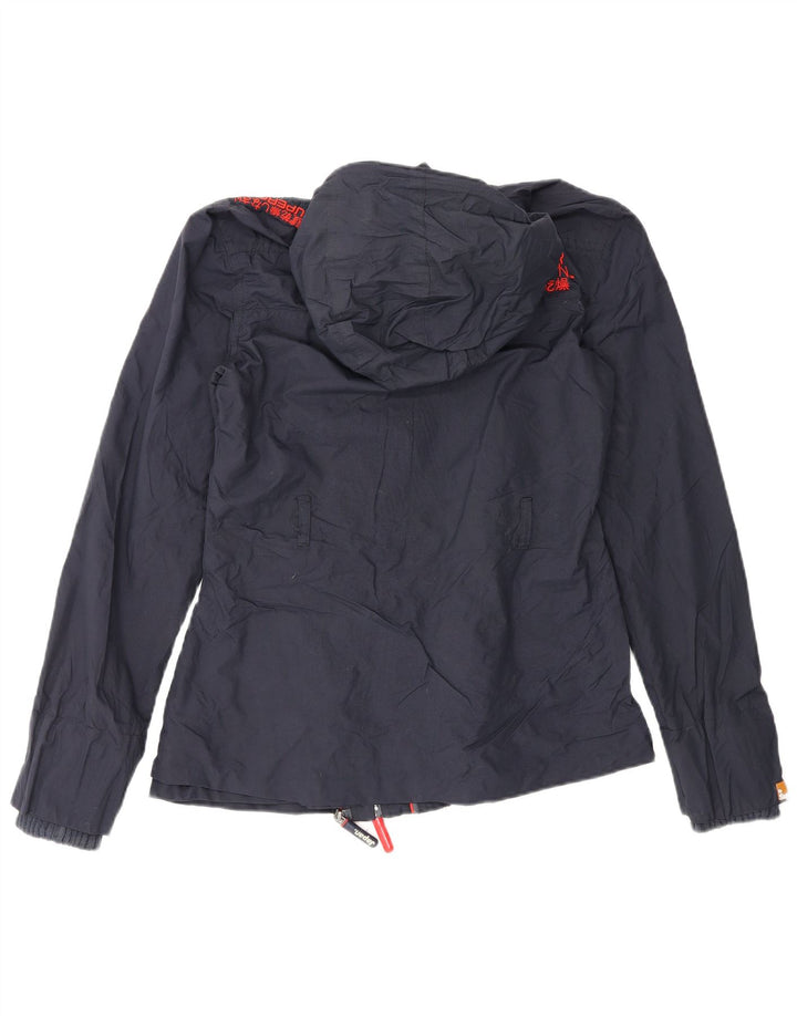 Superdry ženska Windmac Graphic kišna jakna UK 10 Mala tamnoplava