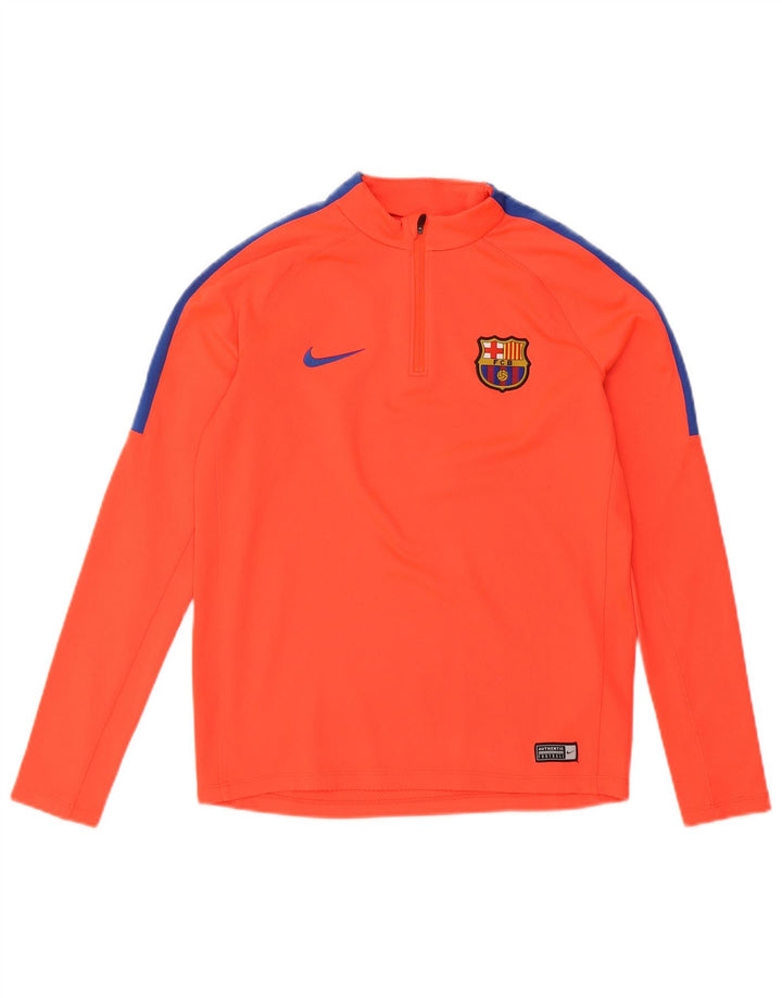 NIKE Boys Barcelona Graphic Pullover Tracksuit Top 13-14 Years XL  Orange