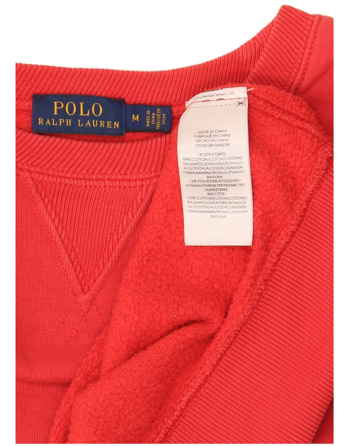 Polo Ralph Lauren Ženska prevelika majica s kratkim rukavima UK 14 Srednje crvena