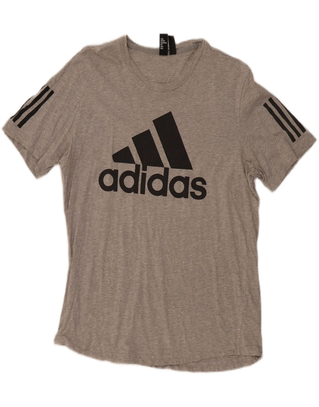 Adidas muška majica s grafičkim motivima, srednje sivi pamuk