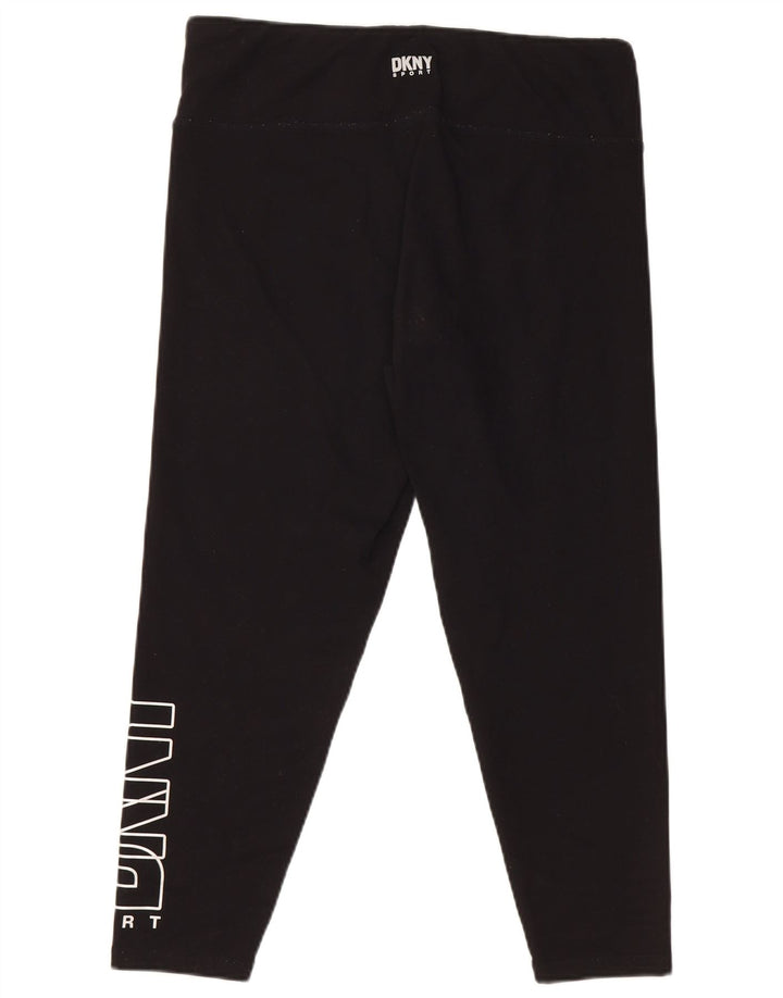 DKNY ženske Graphic Capri tajice UK 18 XL crni poliester