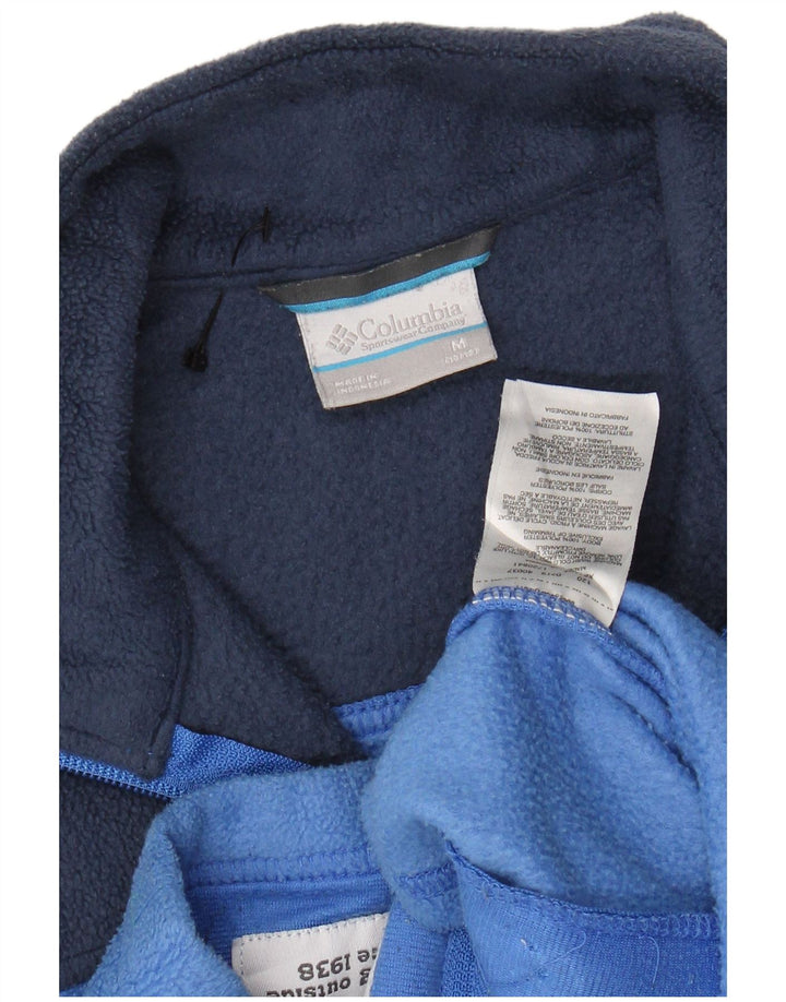 COLUMBIA Girls Fleece Jacket 10-11 Years Medium Blue Colourblock Polyester