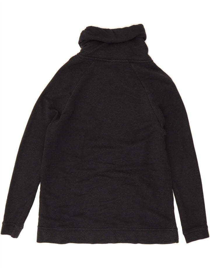 NIKE Womens Oversized Roll Neck Sweatshirt Jumper UK 10 Small Black Cotton Vintage Nike and Second-Hand Nike from Messina Hembry 