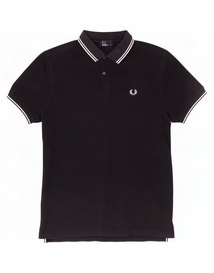 Fred Perry muška polo majica Srednje crni pamuk
