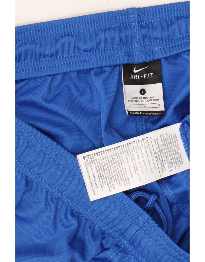 NIKE Mens Dri Fit Sport Shorts Large  Blue Polyester Vintage Nike and Second-Hand Nike from Messina Hembry 