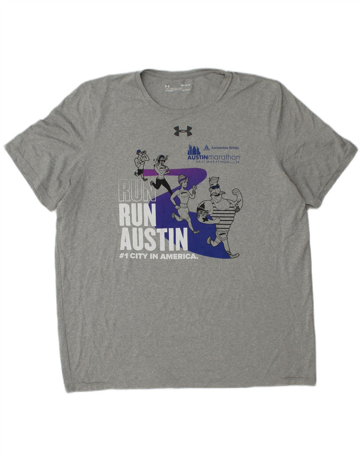 UNDER ARMOUR Muška majica kratkih rukava Heat Gear Graphic Top srednje siva