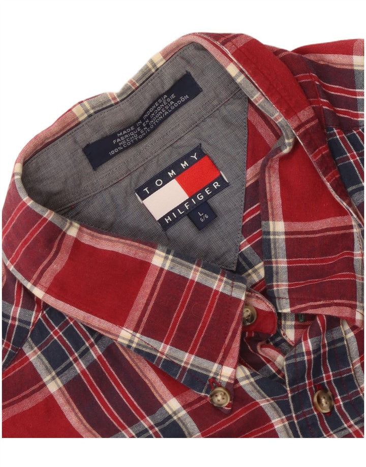 Tommy Hilfiger muška košulja veliki crveni karirani pamuk