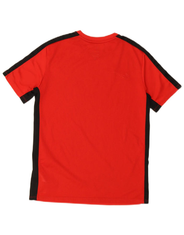 Nike Boys Dri Fit T-Shirt Top 13-14 Years XL Red Colourblock Poliester
