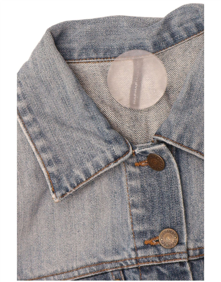 Naf Naf Ženska traper jakna UK 12 Srednje plavi cvjetni pamuk