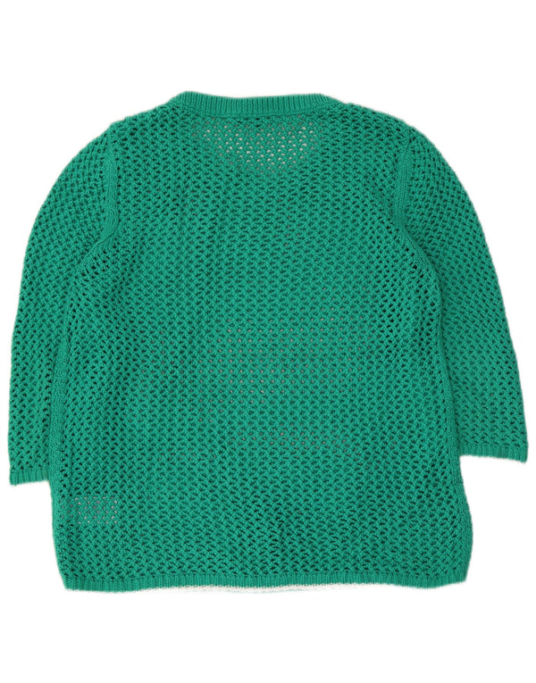 Tommy Hilfiger Ženski džemper s 3/4 rukavima s brodskim izrezom UK 18 XL Zeleni