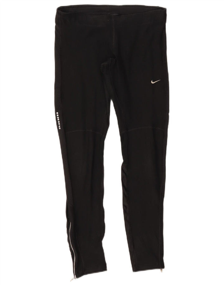 Nike Ženske Dri Fit Leggings UK 14 Srednje crni poliester